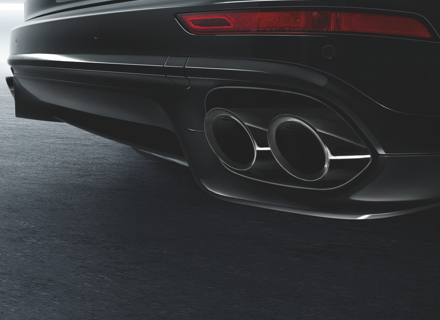 Sports tailpipe, in Black. Porsche 958 Cayenne 2015>> - 95804420017