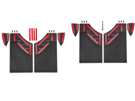 Set of front/rear mud flaps with mounting materials. Porsche 955 / 957 Cayenne - PCG504821A