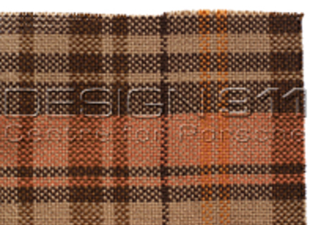 Tela Porsche Classic KARO MADRAS MARRÓN / BEIGE / NARANJA - P9111471