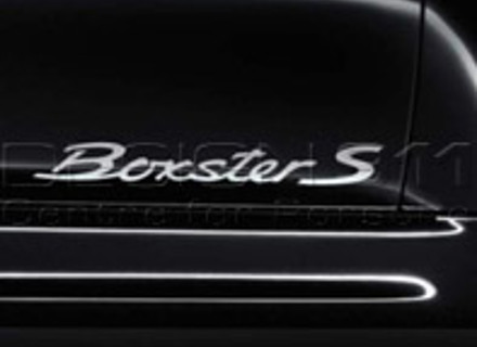 Model designation on doors. Porsche 981 Boxster - 98104480070041, 98104480070V04