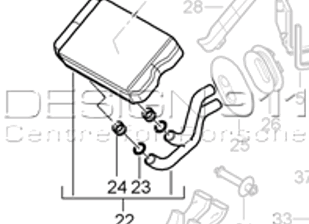 Climate Control Heat Exchanger. Porsche 955/957 Cayenne RHD - 95557232700