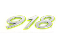 '918' rear lid badge. Porsche 918 Boxster Spyder - 91855923101 '918' rear lid badge. Porsche 918 Boxster Spyder - 91855923101