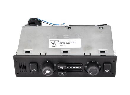Heating / Ventilation control switch RHD, Black. Porsche 964 C2 / C4 without A/C - 964659046001DB, 964659046X1DB