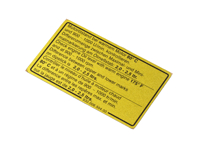 发动机油位贴纸。保时捷 911 SC - 93000650400 - 1601500306