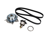 Water pump, belt & thermostat kit. Porsche 718 Boxster 2.0ltr / 718 Cayman 2.0ltr - 9A210605002, 9A210605001, 9A210605003, 9A110622603, 9A110622602, 9A712111000, 0PB121110A, 0PB121688, 9A2210222400/1
