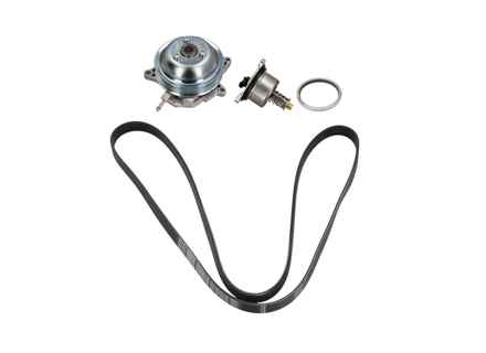 Water pump, belt & thermostat kit. Porsche 718 Boxster 2.0ltr / 718 Cayman 2.0ltr - 9A210605002, 9A210605001, 9A210605003, 9A110622603, 9A110622602, 9A712111000, 0PB121110A, 0PB121688, 9A2210222400/1