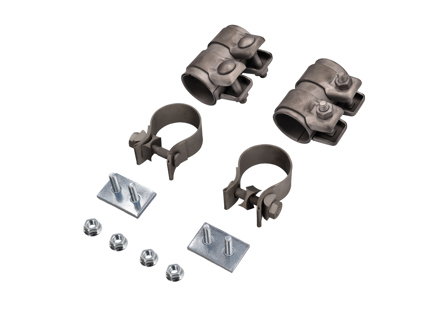 Montaje con abrazaderas de titanio para escape trasero Porsche 986 Boxster - 99611111001, 99611120900, 99611331101, 90038000501 - 94.210KIT, 94210KIT