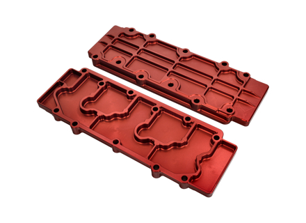 Camshaft Engine Cover - Lower Alloy in Red Porsche 911 1968-89 - 93010511600, 93010511605, 93010511601, 93010511602, 93010511603, 93010511604