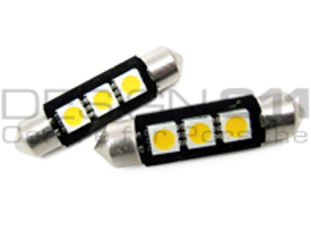 Number Plate Light Bulbs (PAIR) 39mm long. High Power LED Festoon - 90063110590