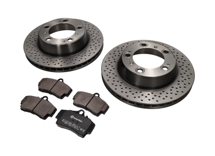 Pacchetto pastiglie freno e dischi freno POSTERIORI Porsche 987 Boxster S / Cayman S - 98635293911, 98635240301, 98735240301, 98735240300, 98735293901, 98735293900, 98635293911BRE, 98635240301BRE, 98661236501, 90026904701, 99907340201, 99635295901