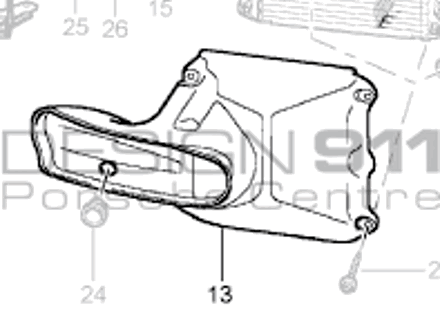 Air duct. Porsche Boxster 986 / 996 / 996 GT3 - 99657532100, 99657532200