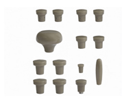 Dashboard knob set, GREY. Porsche 356A (1955-1959) - PCG35655200600, 64455281100600, 64455285300600, 64455283100600, 64455282101600