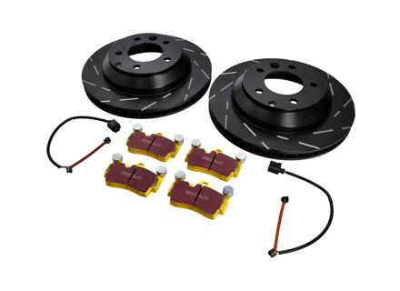 Juego de discos y pastillas de freno deportivos traseros. Porsche 957 Cayenne 3.6ltr / 957 Cayenne Diesel - 95535240130, 95535240131, 95535293900, 95535293901, 95535293902, 95535293903, 95535293906, 95535293950, 95535293961, 95535293962, 95535293963, 9553529396, 95561236502