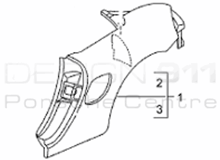 Rear 1/4 Panel. Porsche 986 Boxster - 98650396100GRV, 98650396200GRV
