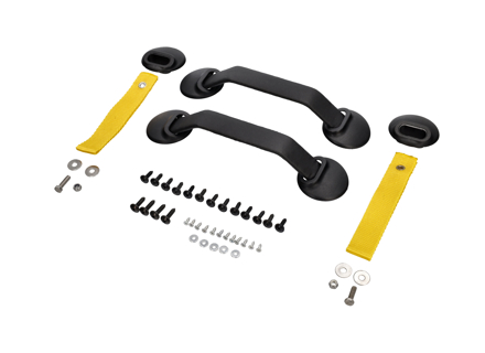 RS door panel hardware kit, Yellow. Porsche 911/930/964/993 - 964555830YW, 96455503X00, 28041121039, 964555251008YR
