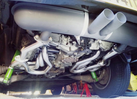 双出口 GT 排气管带 RSR 排气歧管，适合 911 1968-89 - 1620612200, 1620101010, 91.410, 91410, 91111102500, 91111102505, 90111101111, 91022S, 90121101101, 91121102160, 91121102210