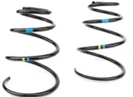 Front Coil Springs (Pair) - Rapeseed Yellow/Blue - for Porsche 987-1 Boxster & Cayman 2005-2008 - 99734353138504, 99734353144504