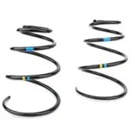 Voorste schroefveren (paar) - Koolzaadgeel/blauw - voor Porsche 987-1 Boxster & Cayman 2005-2008 - 99734353138504, 99734353144504