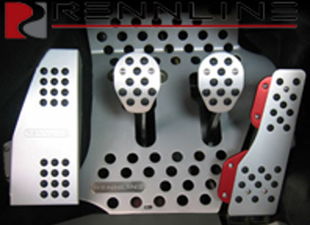 Jeu de pédales Rennline en aluminium 4 pièces avec poignée en caoutchouc. Porsche 911/912/930Targa+Cabine 964/993 Toutes - P70.60.53, P706053