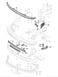 Kit guarnizioni paraurti anteriore restauro. Porsche 911 1974-89 - 91150518705, 91179950513, 91179950514, 91150537500, 91150530700, 91150530800, 91150544701, 91150514902, 91150541700, 91150541800, 90002500804, N0111856, 99950701801, 90015102703, N0211963, 90151179121, 90002508001, 90008402601 Kit guarnizioni paraurti anteriore restauro. Porsche 911 1974-89 - 91150518705, 91179950513, 91179950514, 91150537500, 91150530700, 91150530800, 91150544701, 91150514902, 91150541700, 91150541800, 90002500804, N0111856, 99950701801, 90015102703, N0211963, 90151179121, 90002508001, 90008402601