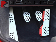 Rennline 铝制 3 件式踏板组,带保时捷徽章橡胶握把。保时捷 981/991 718/991.2 PDK - P7162101C, P71.62101C Rennline 铝制 3 件式踏板组,带保时捷徽章橡胶握把。保时捷 981/991 718/991.2 PDK - P7162101C, P71.62101C