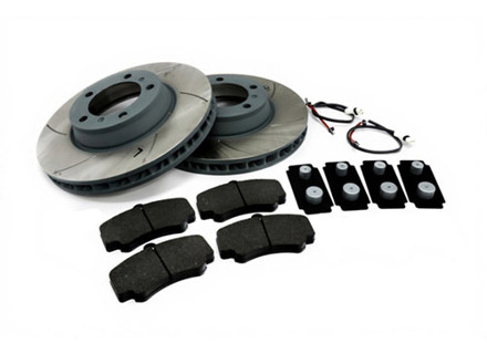 FRONT Brake Pads and Slotted Brake Disc Package. Porsche 996 C4S / 996 Turbo - 99635140904, 99635141004, 99635194913, 99635108901, 99661236501