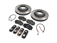 FRONT Brake Pads and Slotted Brake Disc Package. Porsche 996 C4S / 996 Turbo - 99635140904, 99635141004, 99635194913, 99635108901, 99661236501