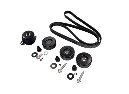 Kit complet poulie et courroie - Tendeur, galets et courroie d'entraînement - pour Porsche 996 GT3 / GT3 RS (sans climatisation) 1999-2005 - 99610236550, 99611501670, 99611501672, 99907204109, 99907205901, 90006711703, 90006711705, 99611501571, 99611501576, 99610212553, 99611522171, 99611522172, 90007406302, 90007438001, 99610215192
