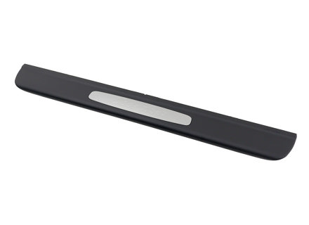 Side Sill Trim Black Plastic with Logo. Porsche 997 Turbo - 99755130311A03, 99755130311