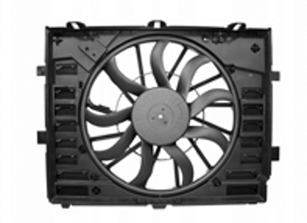 Condotto aria radiatore acqua con ventola. Porsche 958 Caienna >>2014 - 95810606112, 95810606120, 95810606110, 95810606111