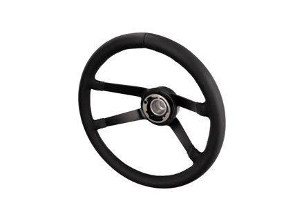 Mozzo esteso con volante in pelle piatto profondo 380 mm stile Carrera RS. Porsche 911 dal 1965 al 1973 - 91134708205