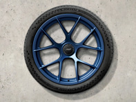 20'/21' 911 GT3 RS Magnesium (in Indigo Blue) alloy wheels set without tyres. Original Porsche - 992044681CP