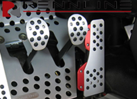 Rennline Aluminium 4 Piece Pedal Set Rubber Grip. Porsche 996/997/Boxster/Cayman - P71.60.95, P716095