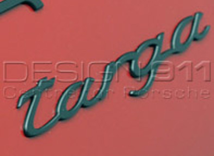 'TARGA' SCHWARZES Heckdeckel-Emblem. Porsche 991 Targa - 99155930901