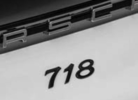 '718' Black Rear Badge for Porsche 718 (982) Boxster / Cayman - 98204480080G2X