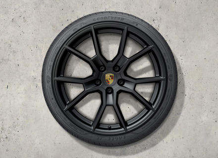 21-inch RS Spyder Design complete summer wheel set painted in black (silky finish). Porsche Taycan (MK2) 2024>> - 9J1073663NN - 9J1073663NN