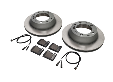 Rear Brake pads and brake disc package Porsche 928 1978-85 Sebro - 94435204102, 94435204105, 92835295102, 94435295102, 92861231301, 92861231305