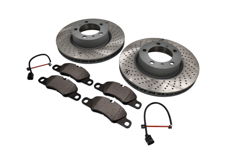 FRONT Brake Pads and Brake Disc Package Porsche 991 3.4L - 99735140101, 99735140201, 98135193904