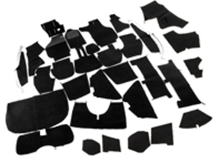 Complete interior carpet set for Porsche 911 85-89 Cabriolet LHD