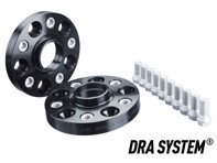 Wheel spacers H&R DRA TRAK+ System in black PCD5x130 for Porsches