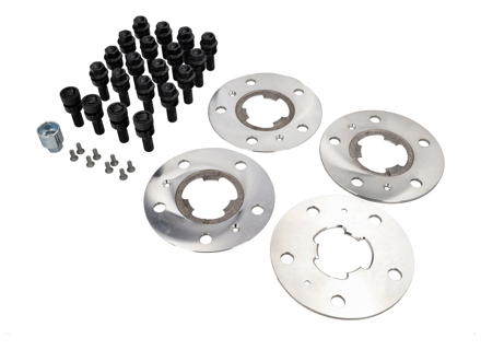 Wheel spacers kit with wheel bolts and locking bolt set (+5mm) - 99104450000, 00004450043