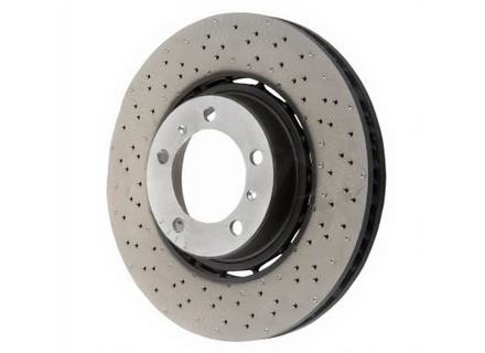 前轮轻量化打孔碟盘，350x34mm。适用于保时捷 992 / 982 Boxster GTS 4.0L / 982C Cayman GTS 4.0（原厂零件号：9P1615301J / 9P1615302J） - 9P1615301J, 9P1615302J - PFR49925, PFR49926, 18803, 18804, 460.4510.70, 460.4511.70