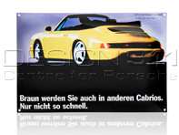 Enamel Plate Porsche Classic 964 Cabrio - PCG00096410 Enamel Plate Porsche Classic 964 Cabrio - PCG00096410