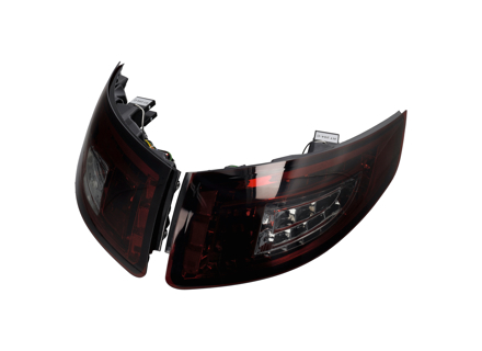 Indicator unit rear, Smoked / Red v3 with LED bulbs for Porsche 997 - 99763100092