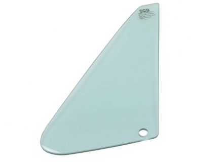 Front 1/4 window glass, Green Tint. Porsche 911/912 65-73 TARGA - 90154250245, 90154250145