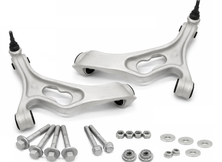 Track control arms, lower. SET OF 2. Porsche 958.1 Cayenne GTS / Turbo S  and 958.2 Cayenne - 95834105311, 95834105411 - 958.341.053.11, 958.341.054.11