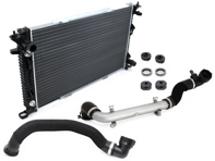Radiator water / coolant and pipe kit. Porsche 95B.1 Macan S / GTS 3.0L - 9A712125101, 95B122101D, 95B121109E