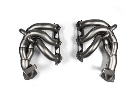 Evolution Header Set (Titanium). Porsche 718 Cayman GT4 RS / Boxster Spyder RS - E-PO/T/8, 0PB254450C, 0PB254400C - E-PO/T/8