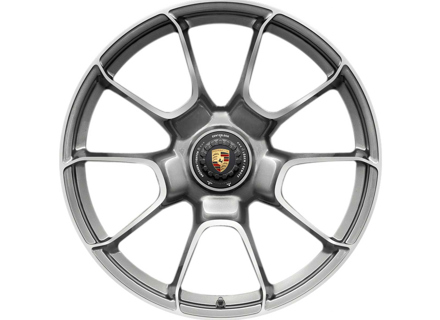 Centre lock Turbo S Exclusive Design front alloy wheel in Platinum Silver Metallic finish 20' 9.5J ET44 - 992601025AGOU7