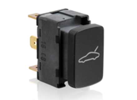 Interruttore in punta per sbloccare il bagagliaio, nero opaco. Porsche 996 >> Targa 2002 - 99661310710A05